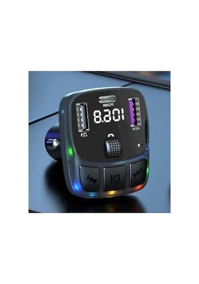 Araç İçi Fm Transmitter, 30w Çıkışlı Ve Led Renk Seçenekleri