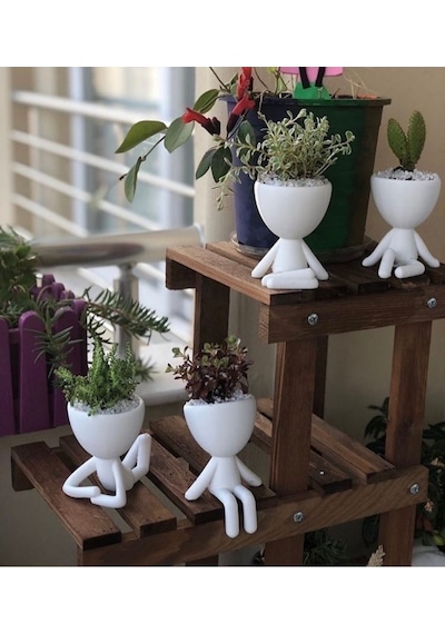 İnsansı Saksı 4 Lü Set