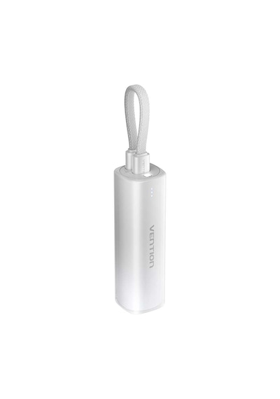 Vention 5000mah 20w Mini Powerbank Usb-c Ve Lightning Çıkışlı Dahili Askı Kablolu Yıldız Grisi Gri