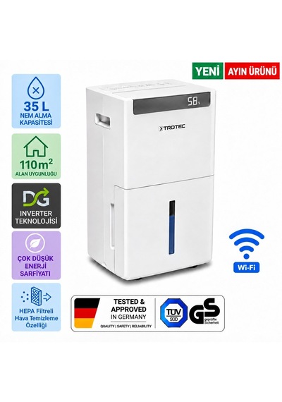 Trotec Ttk-ı 110 E Wifi Hepa Nem Alma Cihazı Beyaz