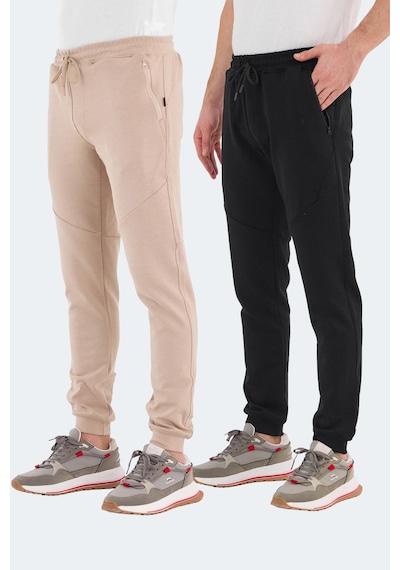 Slazenger Venom 2 Li Set Erkek Siyah - Bej Pantolon Siyah - Bej