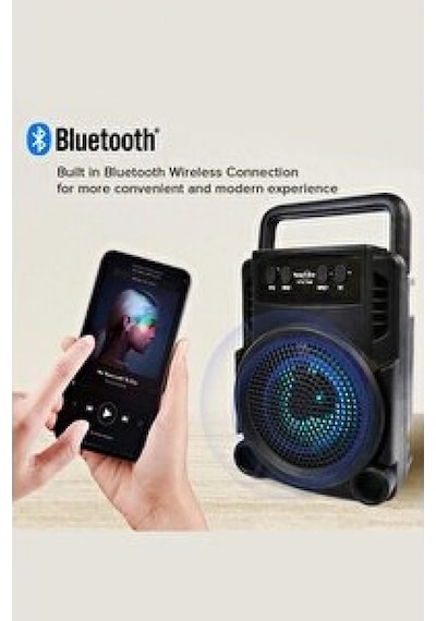 Platoon Pl-4689 Rgb Işıklı Bluetooth Speaker Usb Sd Girişli