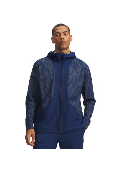 Under Armour Unstoppable Woven Erkek Lacivert Kapüşonlu Ceket Mavi