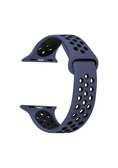 Microsonic Apple Uyumlu  Watch Series 2 38Mm Band Kordon Lacivert Siyah