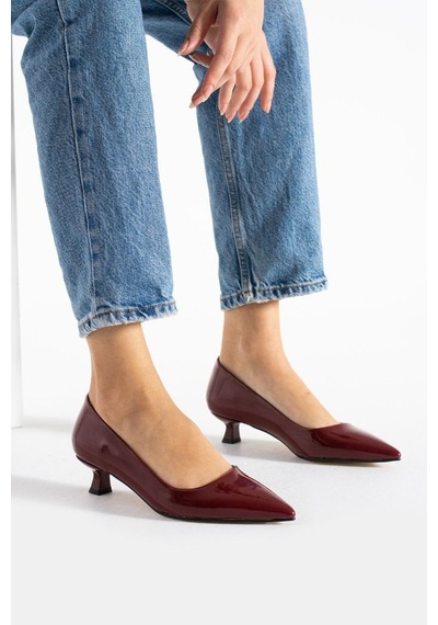 Lady Rugan Kadın Stiletto Topuklu Ayakkabı Bordo