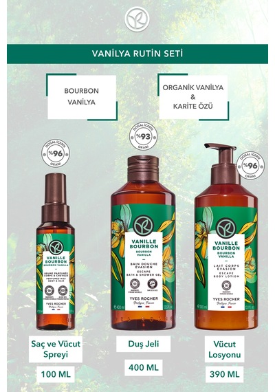 Yves Rocher Vanilya Rutin Seti- Vücut Spreyi 150 Ml &duş Jeli 400 Ml & Vücut Losyonu 390 Ml Diğer