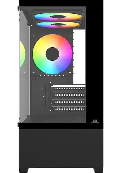 Powerboost M5001b 500w 3 12cm Rainbow Fanlı Usb 3.0 Seaview M-atx Gaming Siyah Kasa