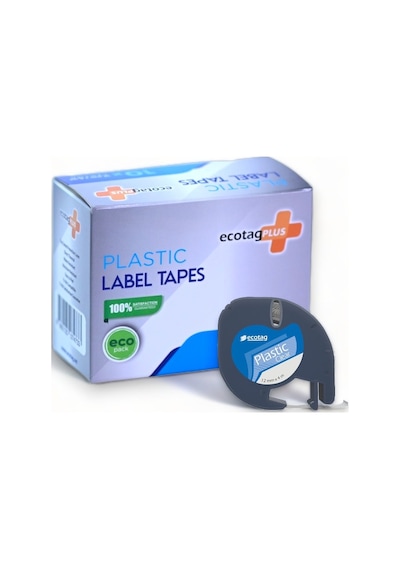 Ecotagplus Dymo Letratag Muadili Plastik Serit Etiket Eco Paket 10 L