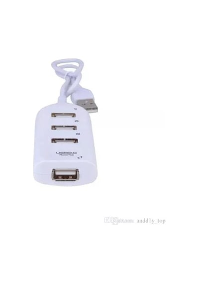 4 Port Usb Çoğaltıcı Çoklayıcı Hub Usb 2.0 Çoklama Pc Laptop - Beyaz