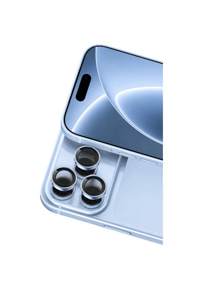 Newface  Apple iPhone Uyumlu 18 Pro Max Raze Metal Kamera Lens - Açık Mavi Çok Renkli