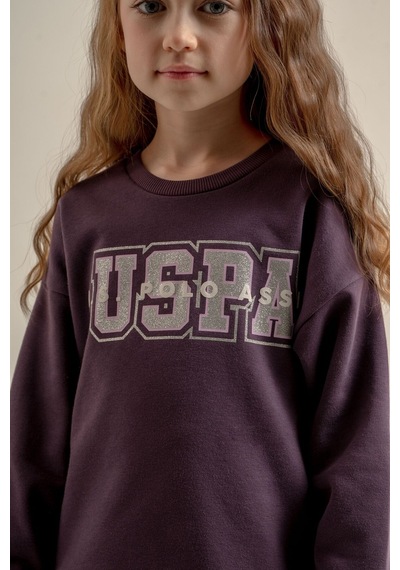 U.S. Polo Assn. Kız Çocuk Baskılı Mor Uzun Kol Eşofman Takımı Us2717-c-v2 Us2717-c-v2
