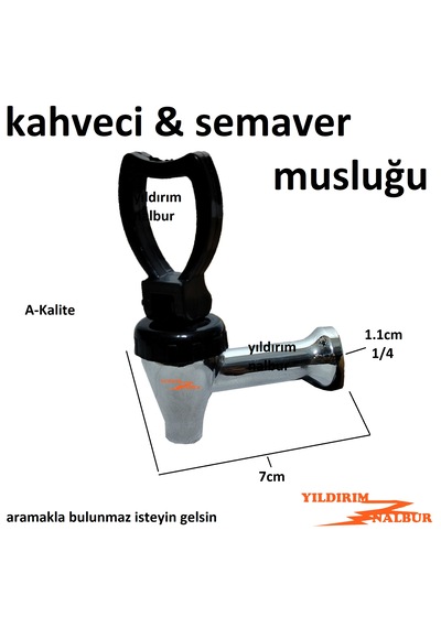 Kahveci Semaver Çay Musluğu 1/4 Çaycı Semaver Muslugu Kahveci Mus Gümüş