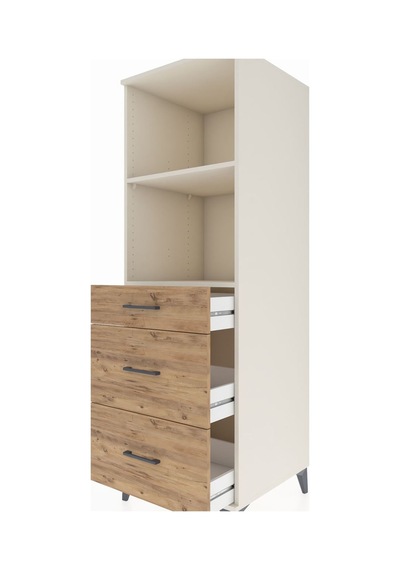Kronos Dolap 2 Raflı 3 Çekmeceli 60x59x182 Aytaşı-çam Aytaşı