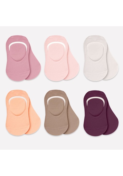 Bistyle Mix Babet Çorap 6'lı Bs30101m Gül Kurusu Gül Kurusu