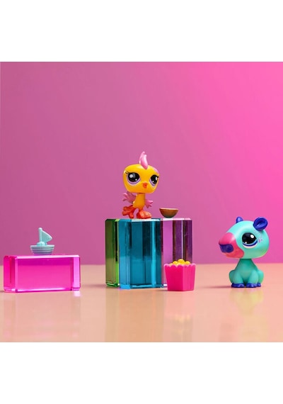 Hasbro Littlest Pet Shop 2'li Paketa 00585 G7 90 Kapibara-sarı Kuş Miniş
