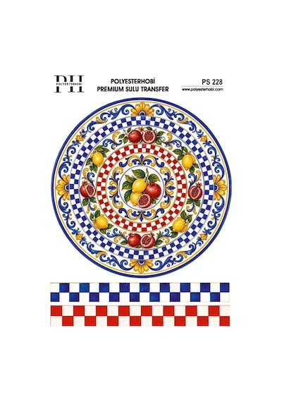 Polyesterhobi Premium Sulu Transfer 25x35 Cm İtalyan Esintisi Ve Limon Desenli Ps 228