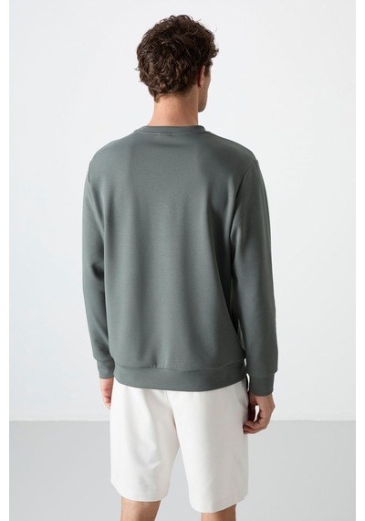 Tommy Life Çağla Basic O Yaka Rahat Form Erkek Sweatshirt - 88053 Çağla