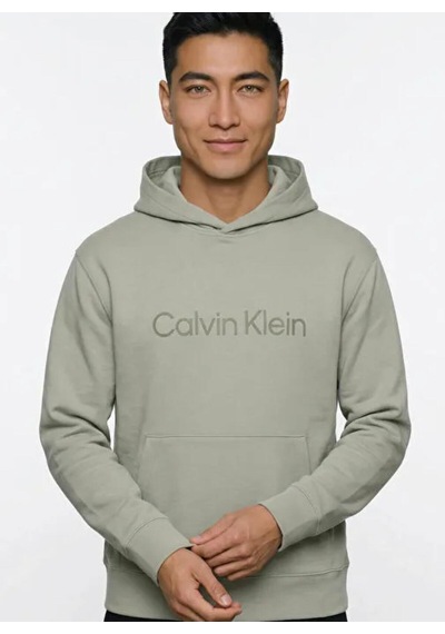 Calvin Klein Ls Eu Std Logo 350te, Pez Erkek Yeşil Sweatshirt