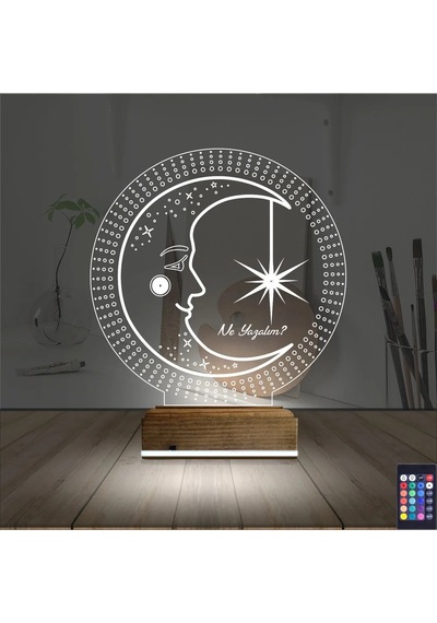 Luvivia Ay Dede Kişiye Özel 3d Lamba - Masa Gece Lambası