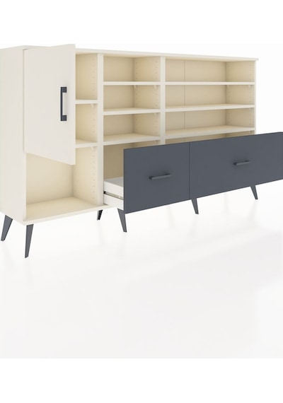 Arges Konsol 8 Raflı 2 Çekmeceli Tek Kapaklı 176x30x99 Aytaşı-aytaşı/antrasit Aytası/antrasıt - Aytası Arges Konsol 8 Raflı 2 Çekmeceli Tek Kapaklı 176x30x99 Aytaşı-aytaşı/antrasit Aytası/antrasıt - Aytası