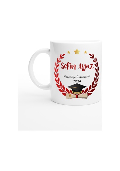 Mezuniyet Kişiye Özel İsim Baskılı Kupa Bardak