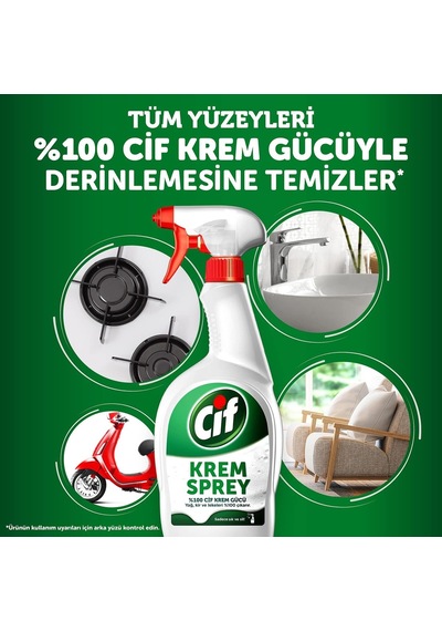 Krem Sprey Çok Amaçlı Amonyak Yüzey Temizleyici Yağ Ve Kir Çıkarıcı 750 Ml 2li Paket Diğer