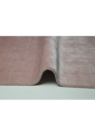 Çam Halı Emboss Jr 67 Pink Modern Desen Yeni Zellanda Yünü Ve Viskon El Dokuması Halı - 80x150 Pembe