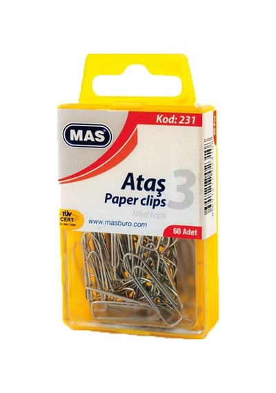Mas Ataş Kristal Kutu Metal No:3 60 Lı 231