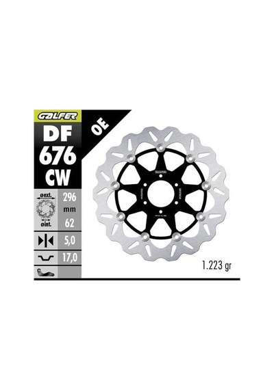 Honda Goldwıng Gl 1800 Ön Fren Diski 296 Mm 2011-20107galfer Dalgalı Hareketli Alüminyum Disk