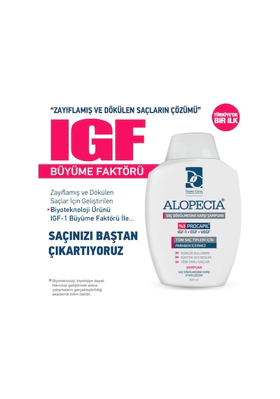 Alopecia Procapil ve IGF İçerikli Saç Dökülmesine Karşı Şampuan 300 ML