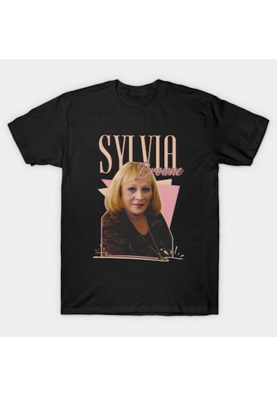 Flood Of Style Sylvia Browne Erkek Kadın Tişörtü %100 Pamuklu Tişörtler Kısa Kollu Üstler 1012-2 Siyah