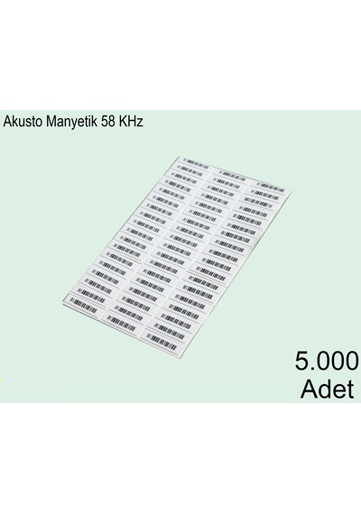Akusto Manyetik Dr Barkodlu Alarm Etiketi 1 Koli: 5000 Adet