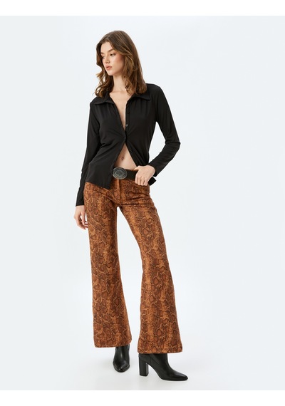Koton Uzun Kollu Klasik Yaka Slim Fit Gömlek Siyah 5wak60036ek Siyah