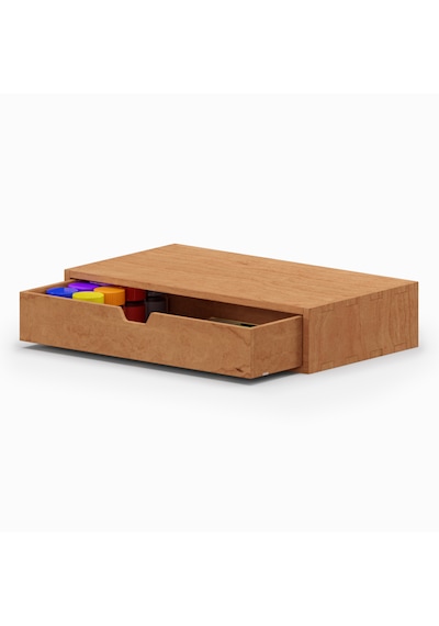 Desna Tek Katlı Tek Çekmeceli Dolap - Kiraz 34 Cm Uzunluk X 19 Cm Derinlik X 7.2 Cm Woodsaka Doğal Ahşap