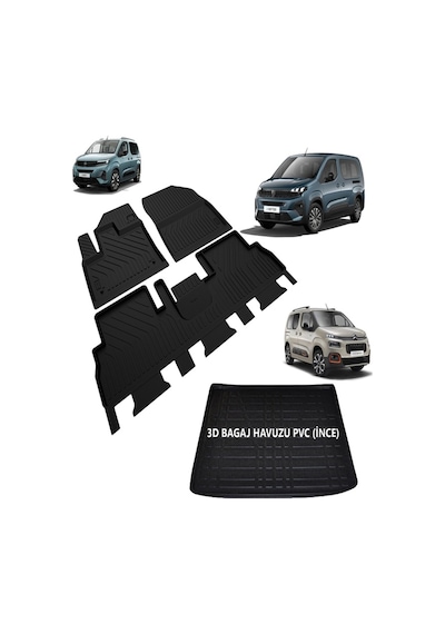 Rifter Berlingo Combo Paspas Bagaj Havuzu Set 2020 2021 2022 2023 22024 2025 Proace Cıty Yeni Doblo