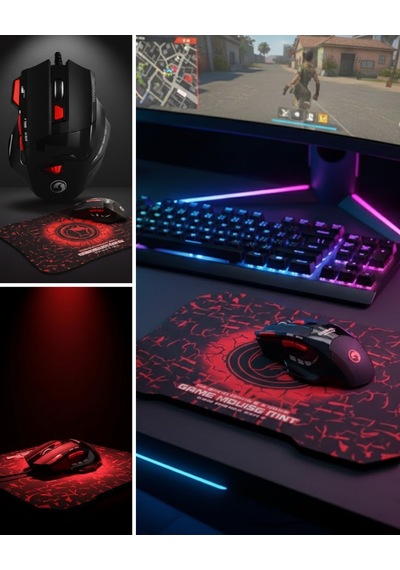 Ergonomik Gaming Mouse Ve Mousepad 3 Dpı Ayarlı Led Işıklı Tasarım Diğer