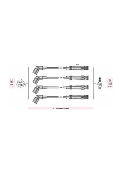 Buji- Kablosu Bmw 316-318 1600 -1800 8v 1993-00 Netex Ntx Sp06 045