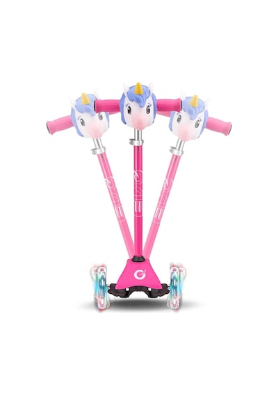Unicorn 3 Teker Işıklı Scooter Nessiworld Pembe