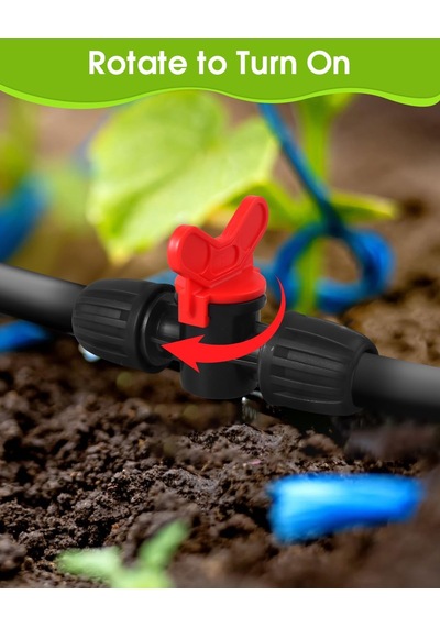 1/2 '' Boru İçin 18 Adet Damla Sulama Parçaları Kiti: 1/2 İnç Damla Hattı Anti Damla Dikenli Kilitleme Somunu Konnektörü 4 Tees 4 Kaplin 3 Azaltma Tee 3 Anahtar Vanaları 2 Dirsekler 2 Fiş