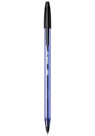 Soft Tükenmez Kalem, Siyah, 50&apos Li Kutu, 1.2 Mm Orta Kalınlıkta Uç, Şeffaf Gövde, Delikli Kapak -