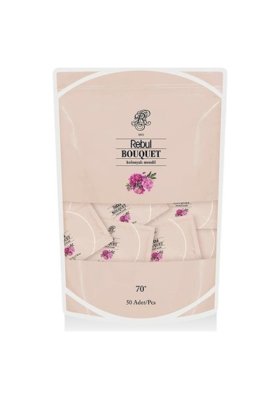 Rebul Bouquet 70 Derece Kolonyalı Mendil 50'Li
