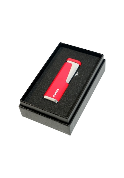 Cohiba 3 Torch Pürmüz Delicili Kırmızı Metal Puro Çakmağı - Tr9607