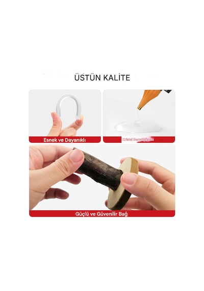 84 Adet İnce Mum Silikon 7.5 Mm Uzunluk 30 Cm Çubuk Sıcak Silikon Hobi Eşya Maket Yapıştırma Slikon