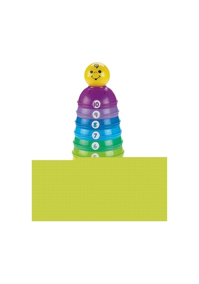 Fisher Price Numaralı Kaplar, İç İçe Geçebilir 10 Renkli Kap, 5 T