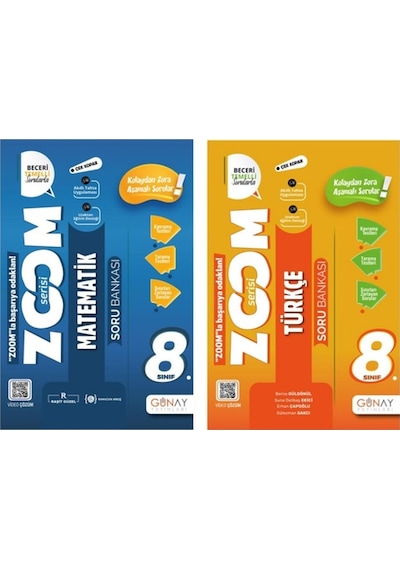Günay 8. Sınıf Zoom Matematik - Türkçe Soru Bankası