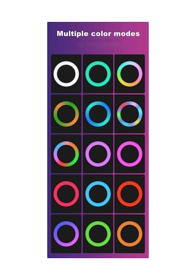 Şarjlı Aynalı Rgb Renkli Ring Light Led Selfie Telefon Pc Yayın Işığı Klipsli 10 Cm