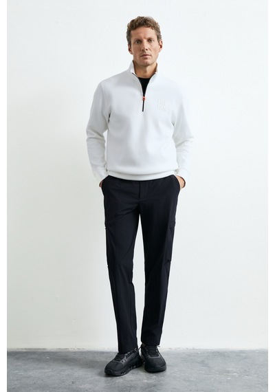 Lufian Chase Erkek Sweatshirt Kırık Beyaz Kırık Beyaz 112030213100510