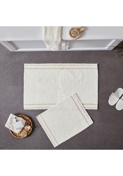 Doquhome Dora Banyo Paspası Krem&vizon 60x100cm Krem