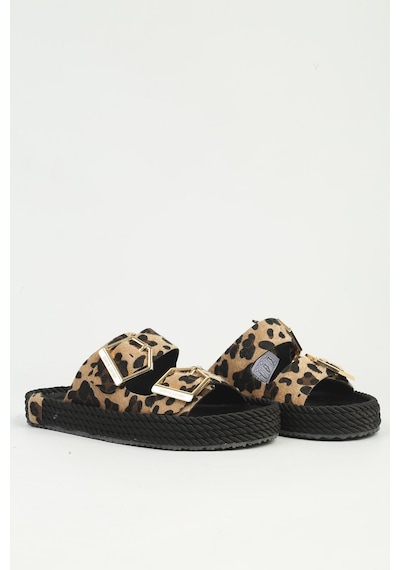 Pierre Cardin Kadın Leopar Terlik Pc-55813 Siyah