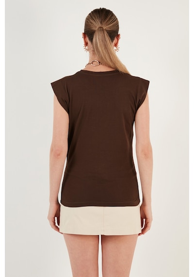 Lela Bayan T Shirt 5864019 Kahve Kahve